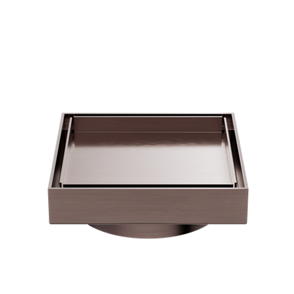Nero 130MM Square Tile Insert Floor Waste 100MM Outlet