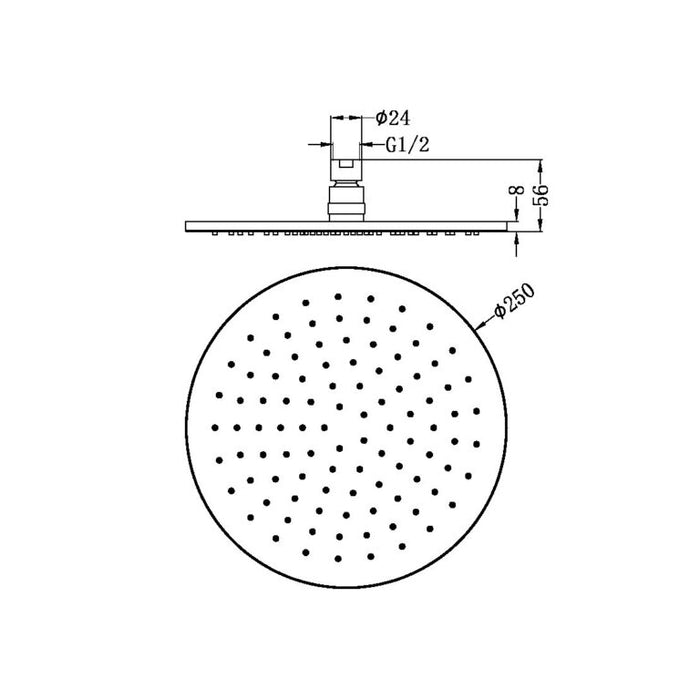 Nero Round Shower Head