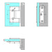 Nero 90 DEGREE GLASS TO WALL SHOWER HINGE 10MM