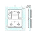 Nero 180 Degree Glass To Glass Shower Hinge 10mm Glass