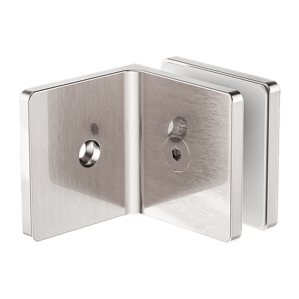 Nero 90 Degree Glass To Wall Bracket 10mm Glass