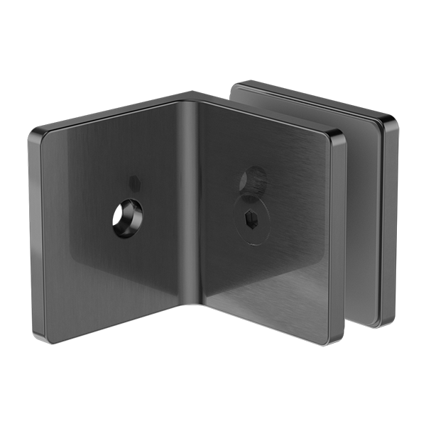 Nero 90 Degree Glass To Wall Bracket 10mm Glass