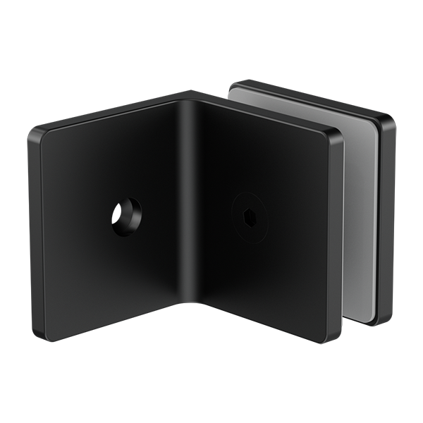Nero 90 Degree Glass To Wall Bracket 10mm Glass