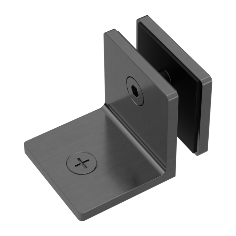 Nero 90 Degree Glass to Wall Bracket 10mm Glass