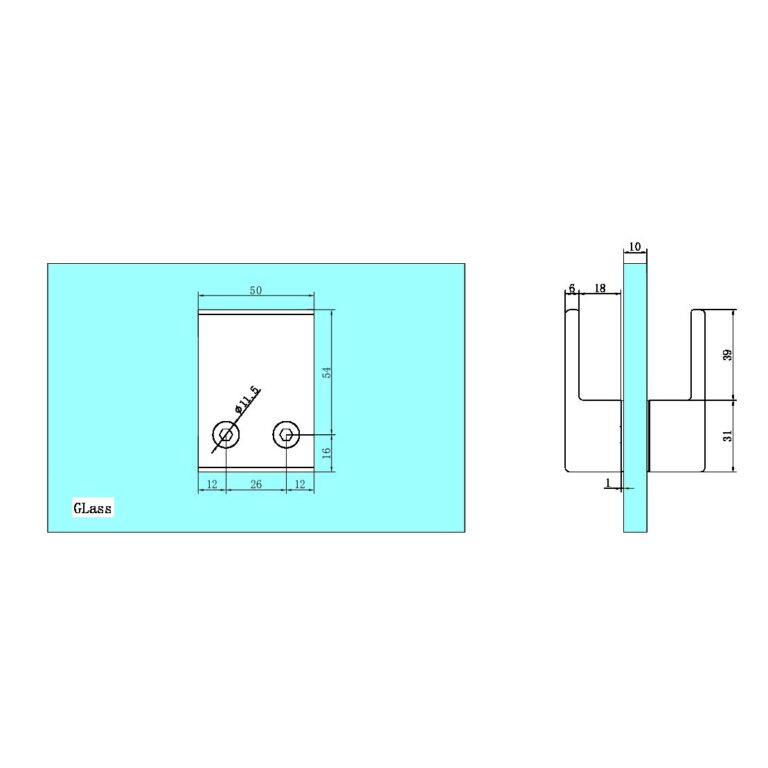 Nero Square Shower Knob Handle