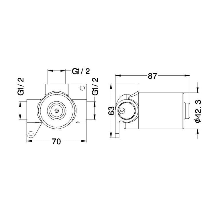 Nero Project Universal Shower Mixer Body Only