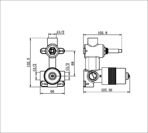Nero Project Universal Shower Mixer with Divertor Body
