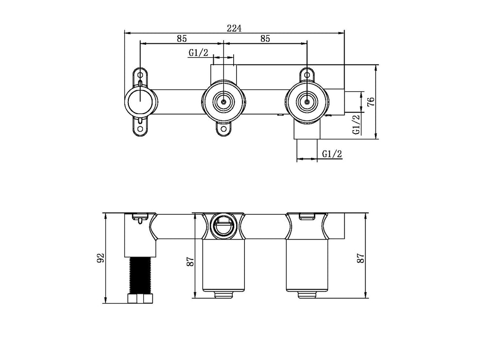 Nero Premium Universal Progressive Shower System Body