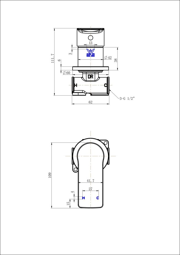 Modern National Nova Shower Mixer