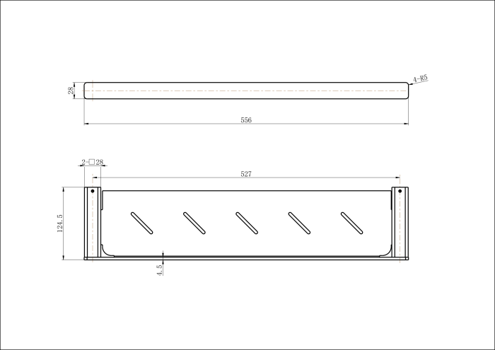 Modern National Nova Metal Shelf