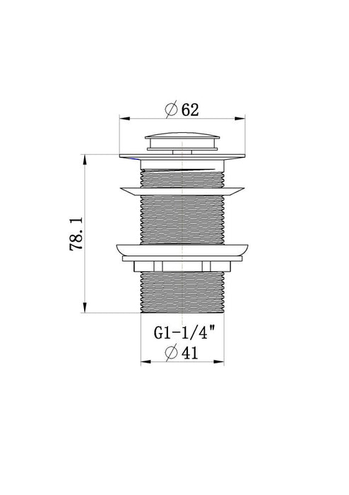 MODERN NATIONAL Pop-Up Waste Non Overflow 32mm