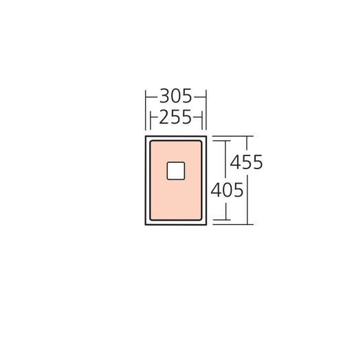 Oliveri Professional Series Single 1/2 Bowl Undermount Sink 305x455x190mm