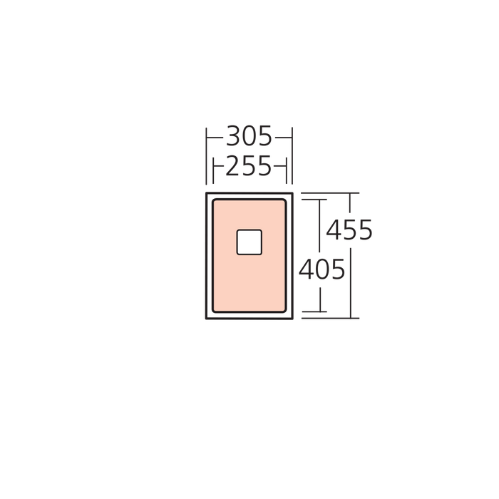 Oliveri Professional Series Single 1/2 Bowl Undermount Sink 305x455x190mm