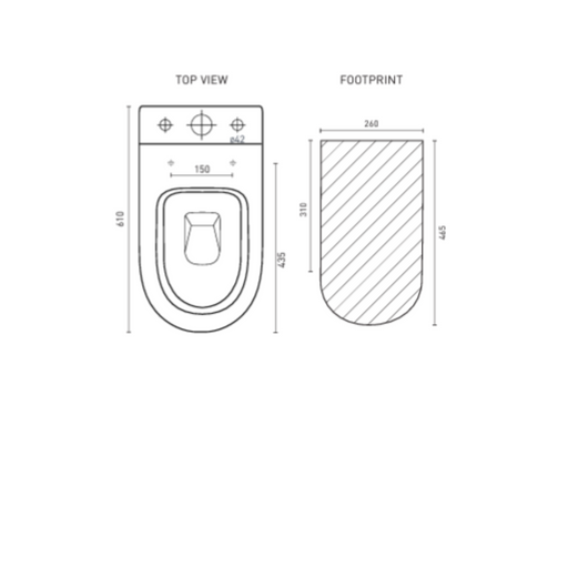 Fabrino Rimless Back-To-Wall Toilet Suite