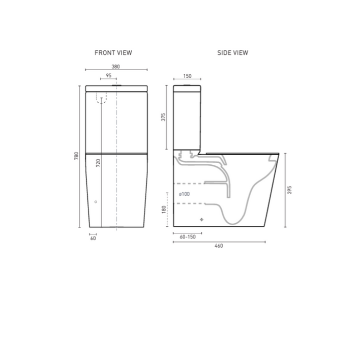 Prezzo Rimless Back-To-Wall Toilet Suite