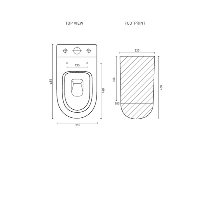 Prezzo Rimless Back-To-Wall Toilet Suite