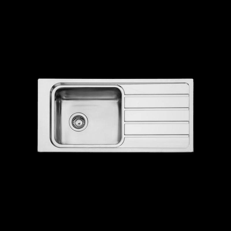 Oliveri Puro Single Bowl Topmount Care Sink With Drainer