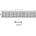 Phoenix Flat Channel Drain HG 100 x 600mm Outlet 90mm