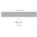 Phoenix Flat Channel Drain HG 75 x 750mm Outlet 65mm