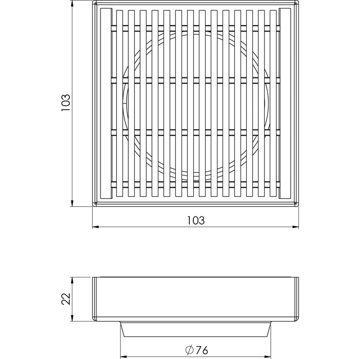 Phoenix Point Drain HG 100mm Outlet 76mm