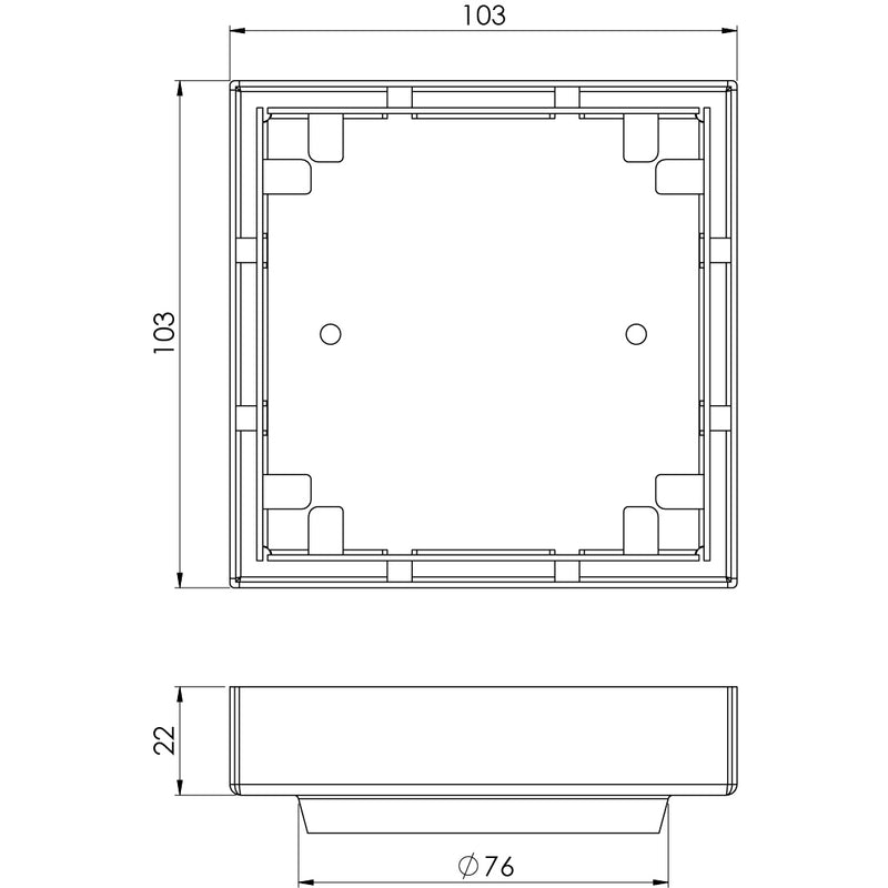 Phoenix Point Drain TI 100mm Outlet 76mm
