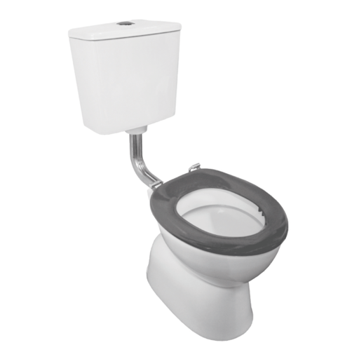 Johnson Suisse Plaza School-wise Ambulant Deluxe Vc Link Toilet Suite S Trap With Grey Seat & Ch Button