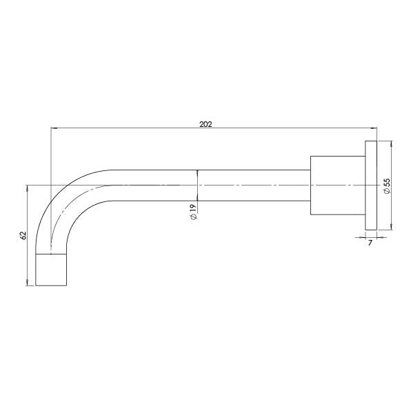 Phoenix Radii Bath Outlet 200mm