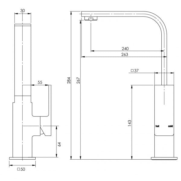 Phoenix Radii Sink Mixer 240mm