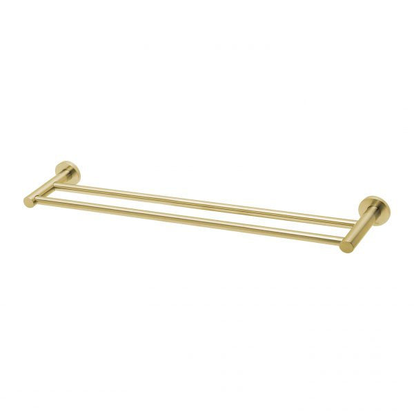 Phoenix Radii Double Towel Rail Round Plate