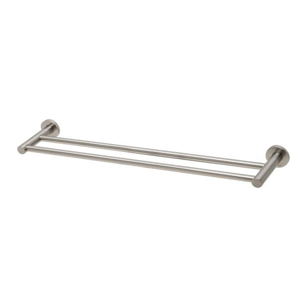 Phoenix Radii Double Towel Rail Round Plate