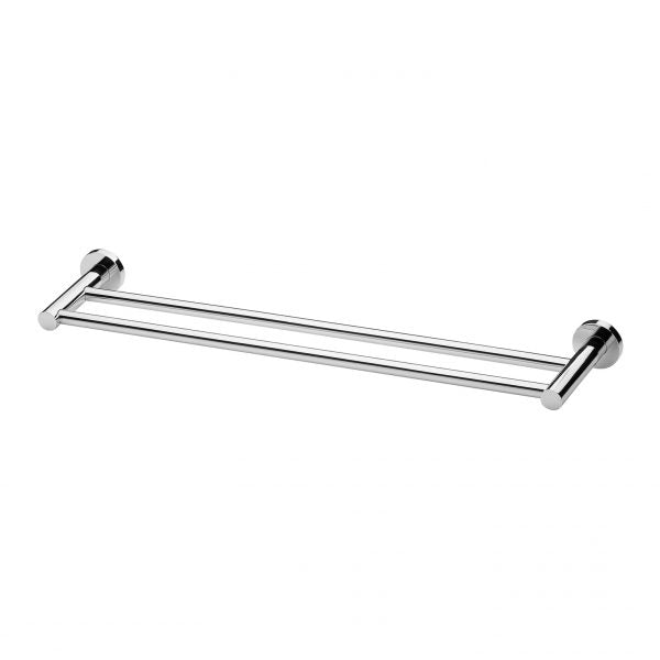 Phoenix Radii Double Towel Rail Round Plate