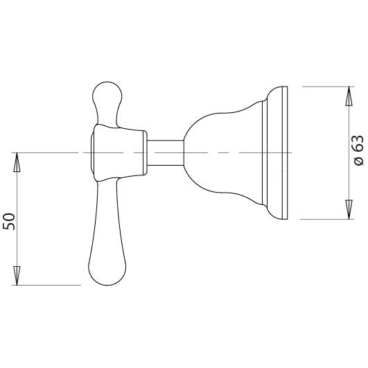 Phoenix Rhapsody Lever Wall Top Assemblies CHR