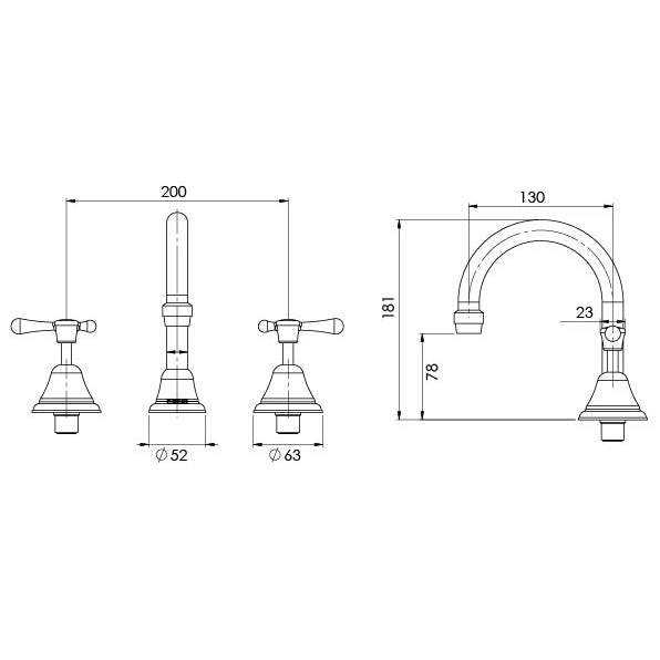 Phoenix Rhapsody Lever Basin Set CHR