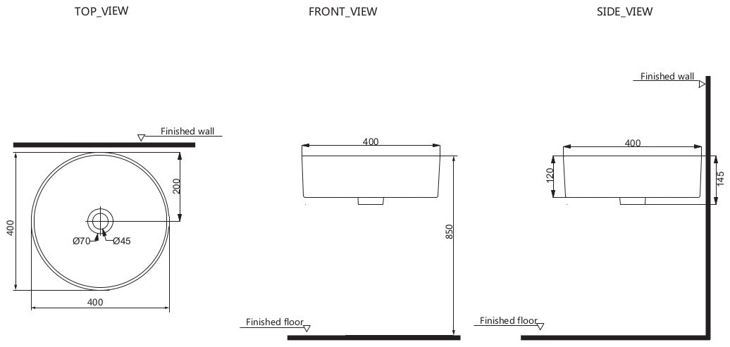 Millennium Finesa Ultra Fine Countertop Basin