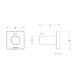 Phoenix Radii SS 316 Robe Hook Square Plate