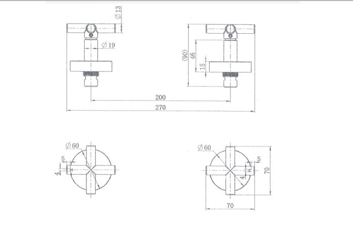 MODERN NATIONAL Ryker Wall Stop Assemblies 1/4 Turn