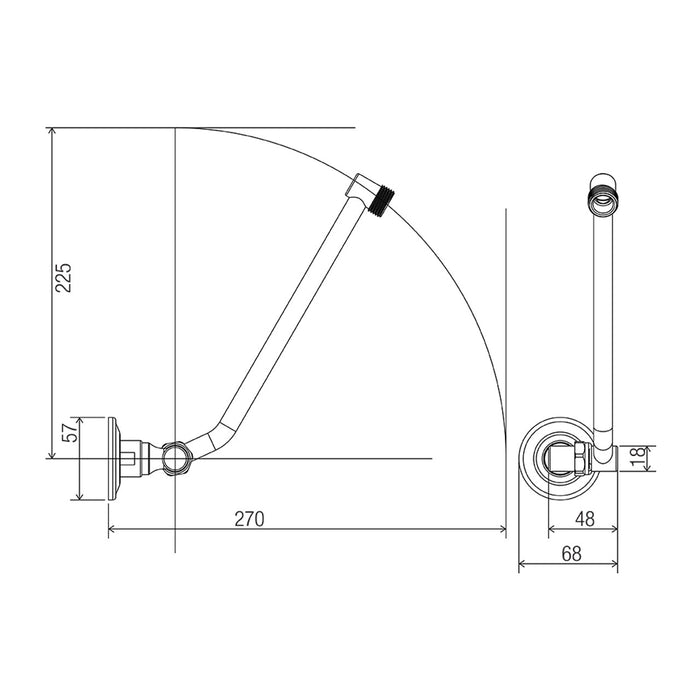 Conserv Upswept Adjustable Arm