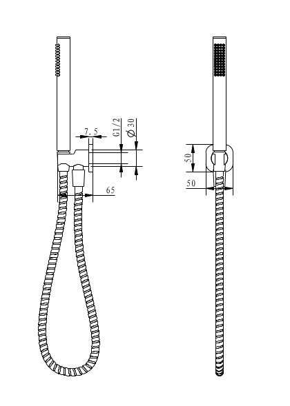 Millennium Cioso SQ Hand Shower on Hook