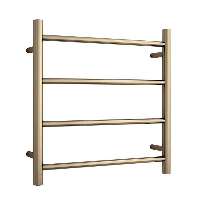 Thermorail Straight/Round 550x550x122mm 41Watts 4 Bars - Brushed Brass