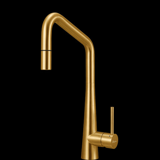 Oliveri Essente Stainless Steel Square Goose Neck Pull Out Mixer