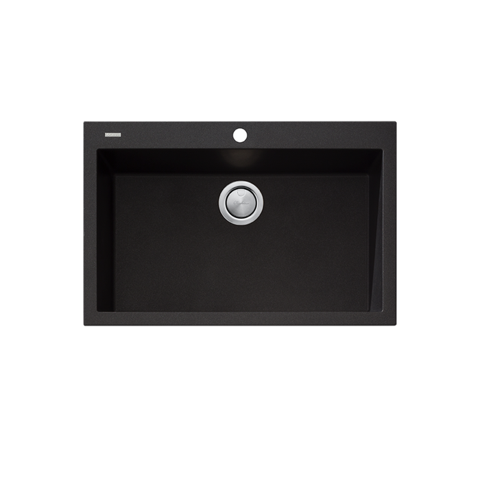 Oliveri Santorini Black Mega Bowl Topmount Sink