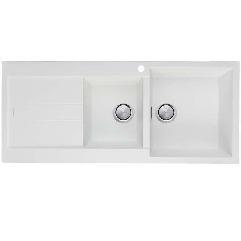 Oliveri Santorini 1 & 3/4 Bowl Topmount Sink With Drainer
