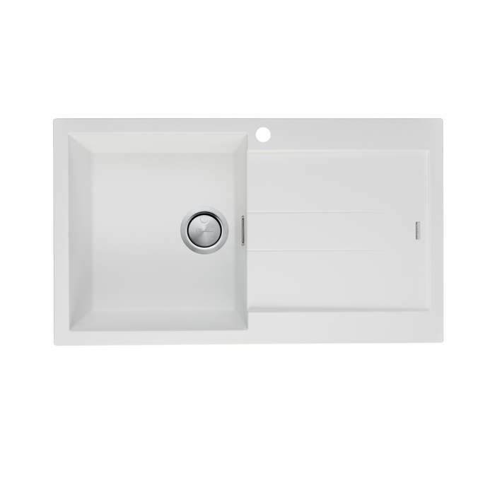 Oliveri Santorini Single Bowl Topmount Sink With Drainer