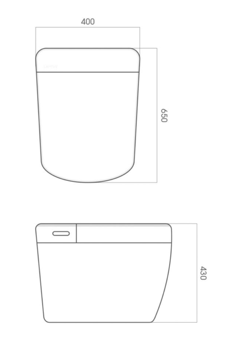 Lafeme Leca Smart Toilet Suite With Electric Plug In Bidet Seat S Trap