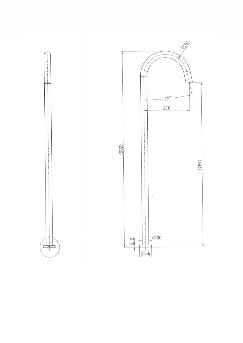 Modern National Star Freestanding Bath Spout