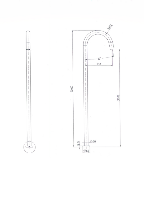 Modern National Star Freestanding Bath Spout