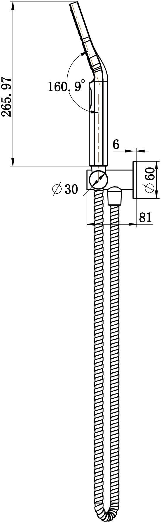 Modern National Star Mini Shower on Bracket Microphone Handshower