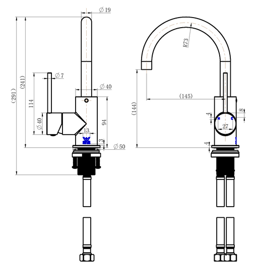 Modern National Star Mini Basin/Kitchen Mixer