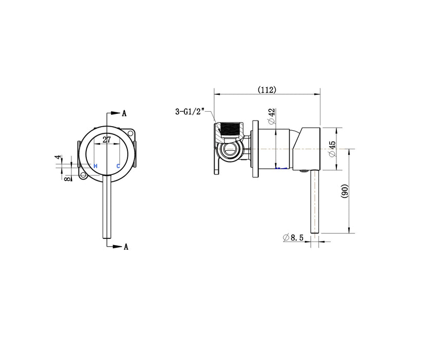 MODERN NATIONAL Star Mini Shower Mixer 60m