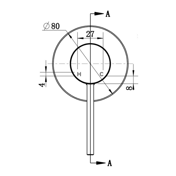 Modern National Star Mini Shower Mixer 80mm TRIM KIT